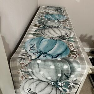 Plaid Pumpkin Table Mat and Table Runner NEW